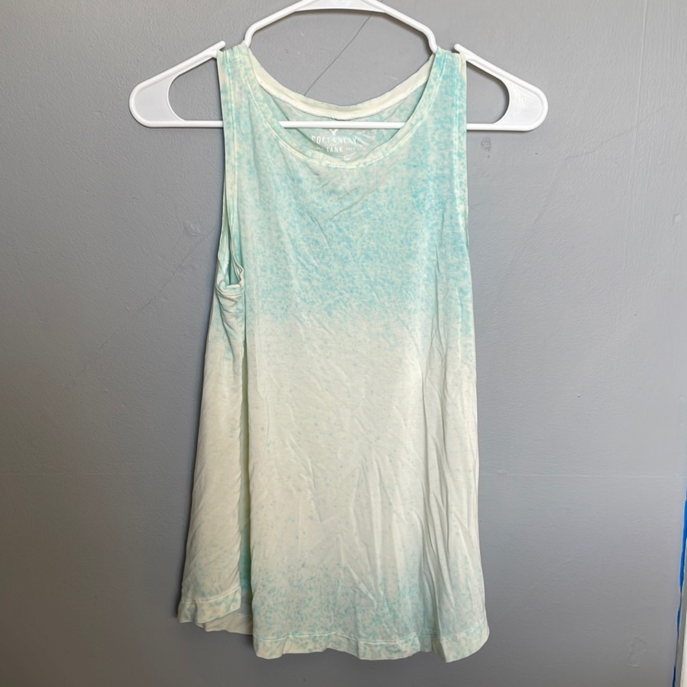 American Eagle XS soft and sexy tie dye tank top prep summer normcore prep